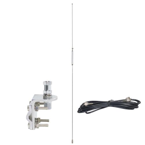 Hustler HQT 4' Single CB Antenna Kit - WHITE